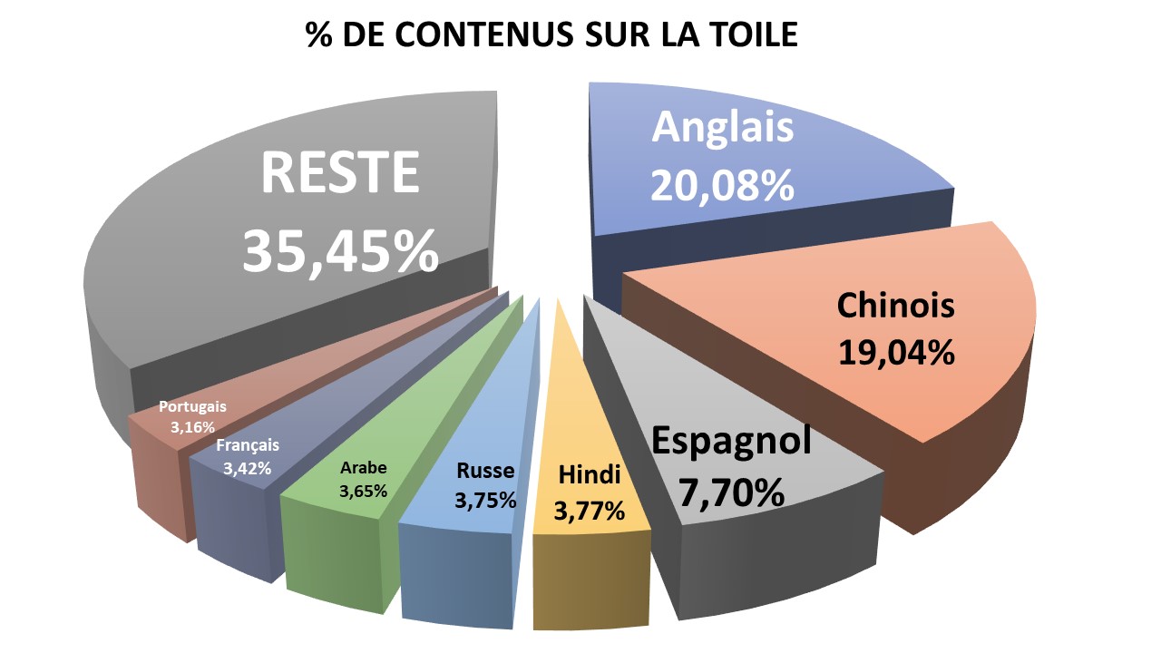 Contenu Internet par langue